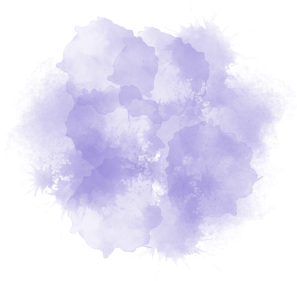 Purple watercolor cloud