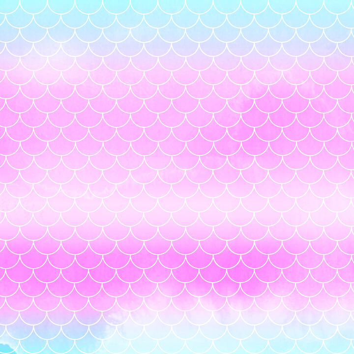 Watercolor Mermaid Fish Scale Background