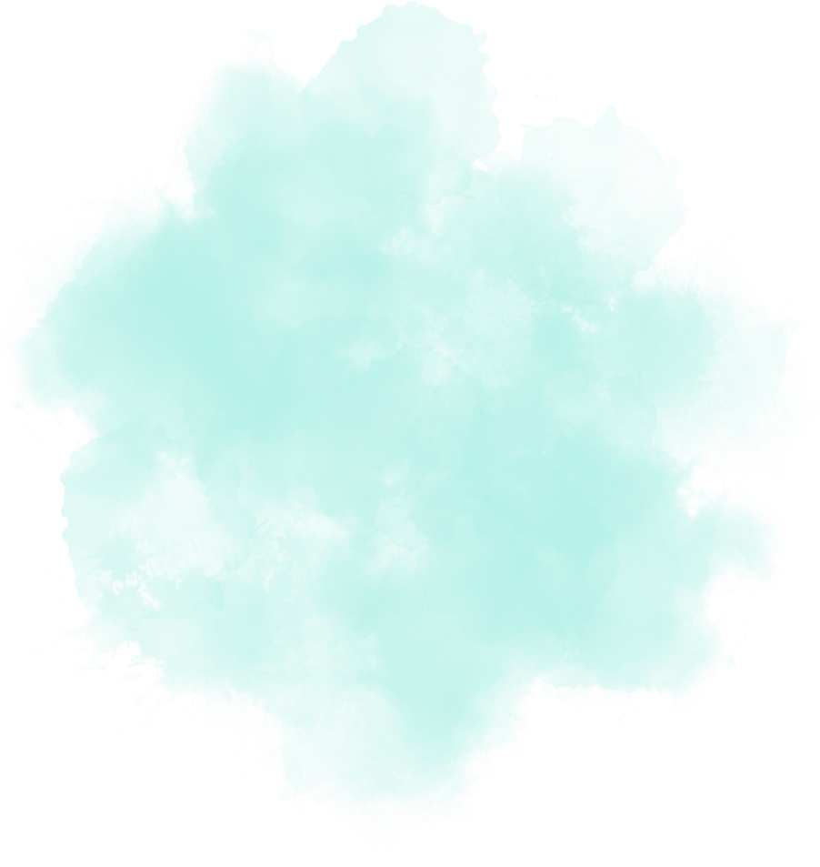Teal Watercolor Cloud