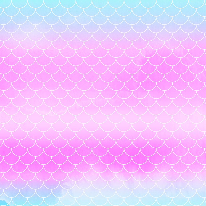 Watercolor Mermaid Fish Scale Background
